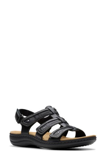 Clarks ® Laurieann Ivy Sandal In Black Leather