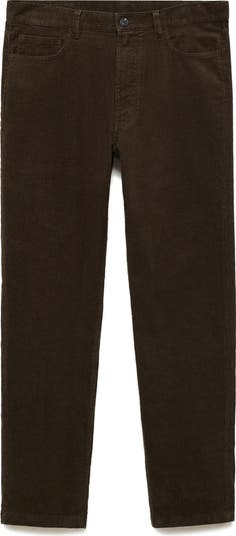 Regular Fit Straight Leg Corduroy Pants