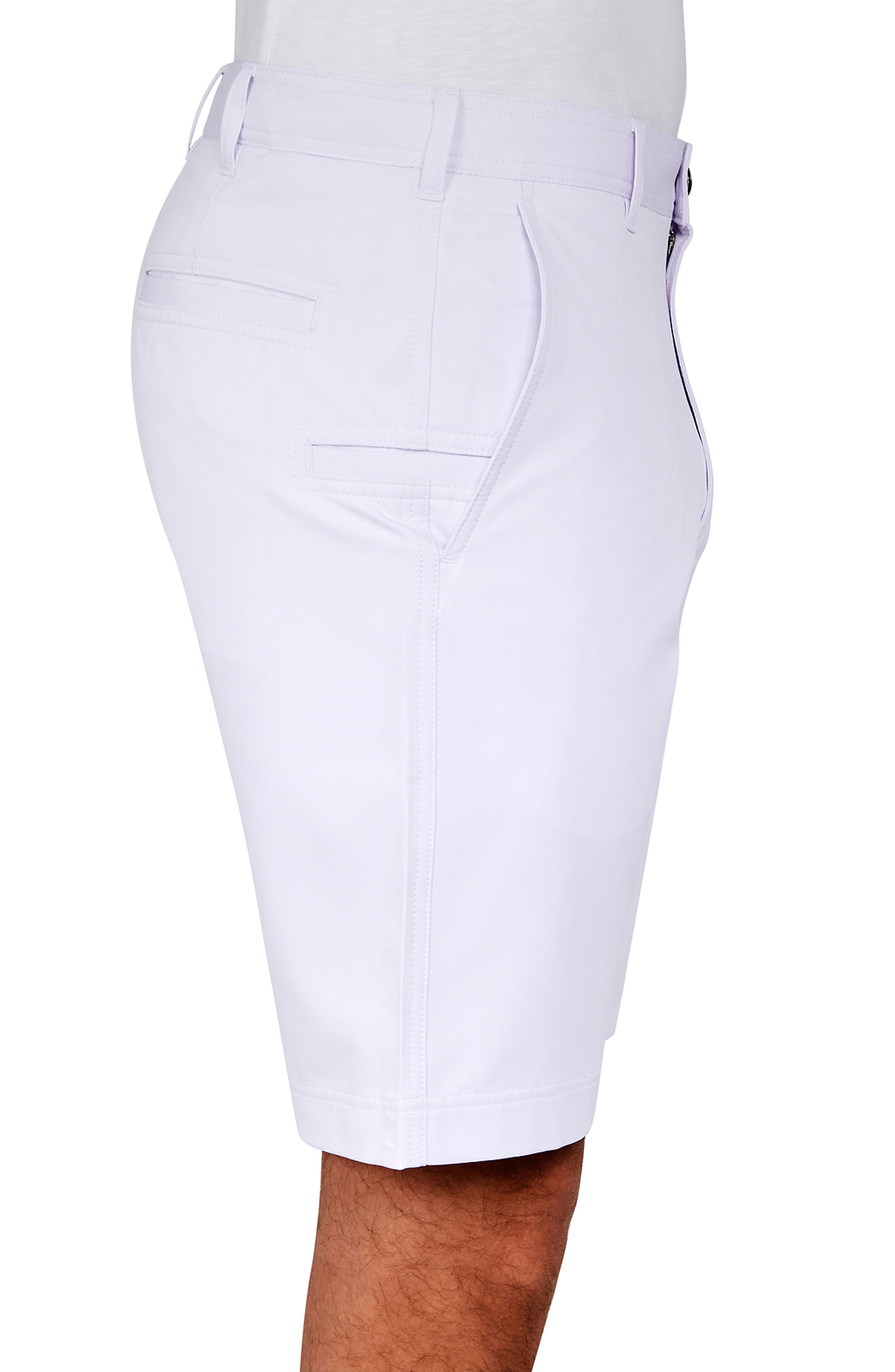 Regular Fit Solid Recycled Performance Flat Front Golf Shorts - image 4