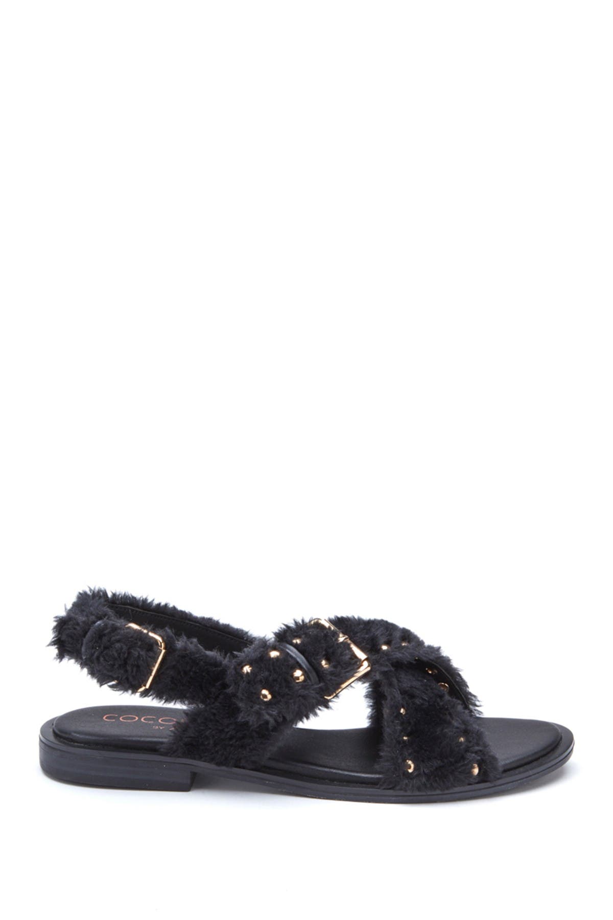 Matisse Ray Faux Fur Slingback Sandal, Alternate, color, 