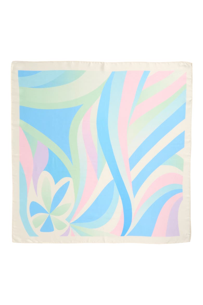 Tide Pool Square Scarf, Alternate, color, BLUE