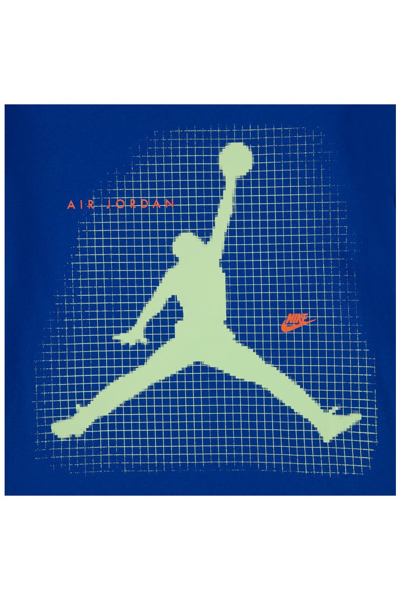 Kids' Jumpman Grid Blur T-Shirt, Alternate, color, GAME ROYAL