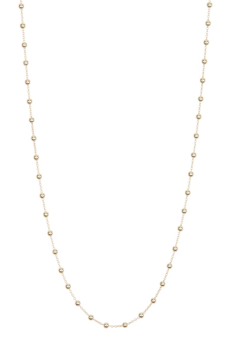 All Around Bead Chain Necklace, Alternate, color, GOLD