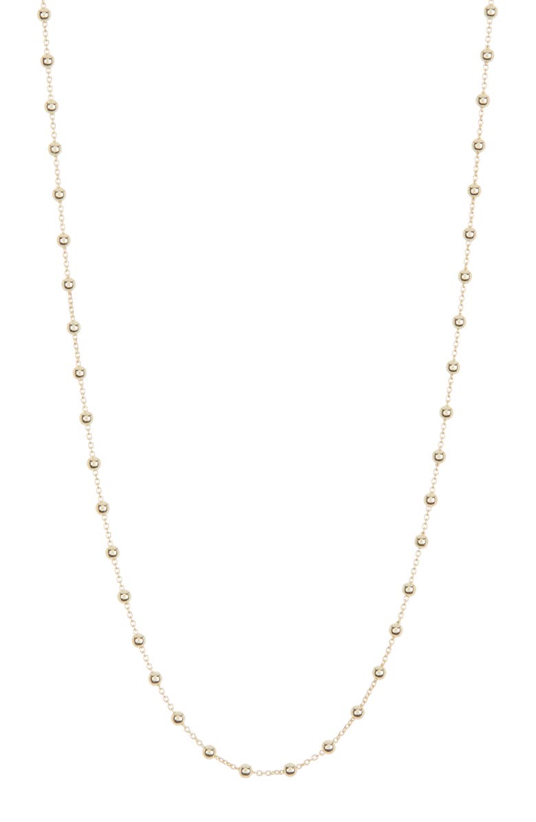 Argento Vivo Sterling Silver All Around Bead Chain Necklace, Alternate, color, Gold