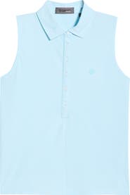 G/FORE Mixed Stripe Tech Sleeveless Polo