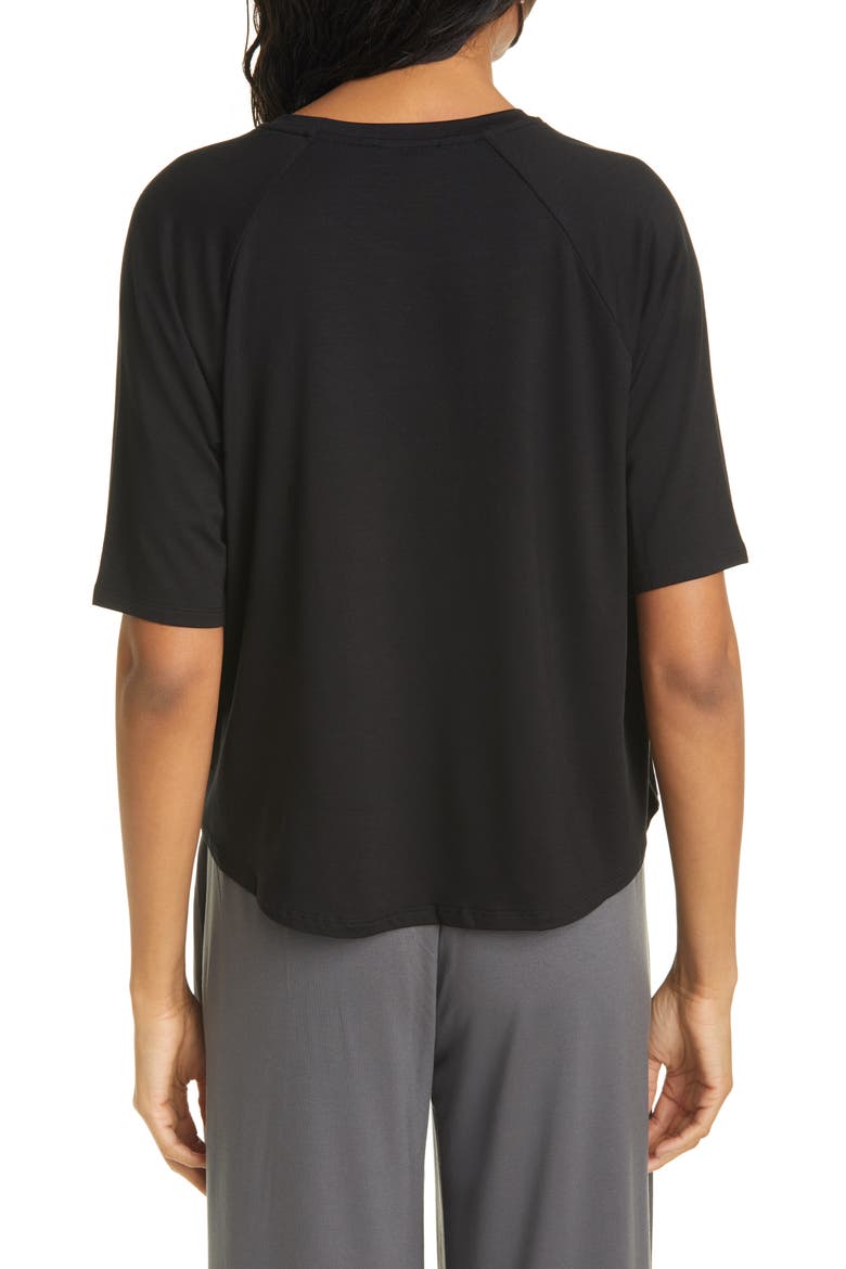 Elbow Sleeve Top, Alternate, color, BLACK