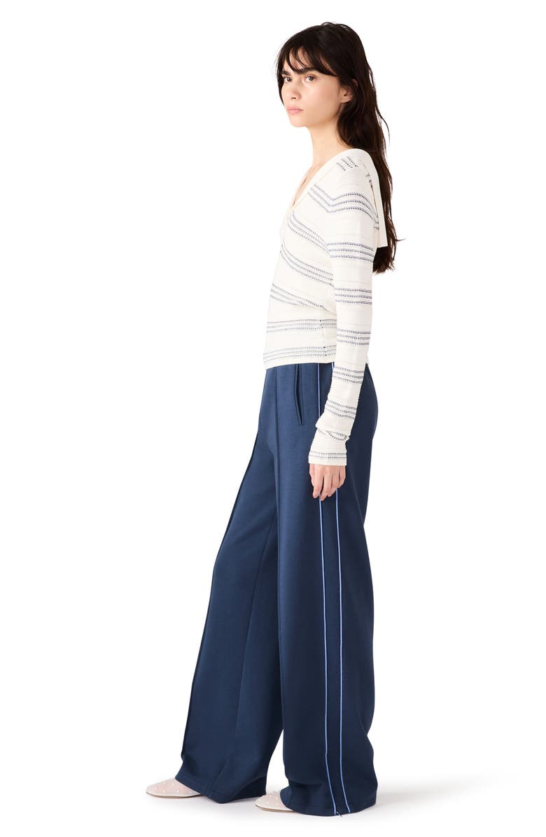 Steve Madden Stripe Sailor Collar Sweater, Alternate, color, 