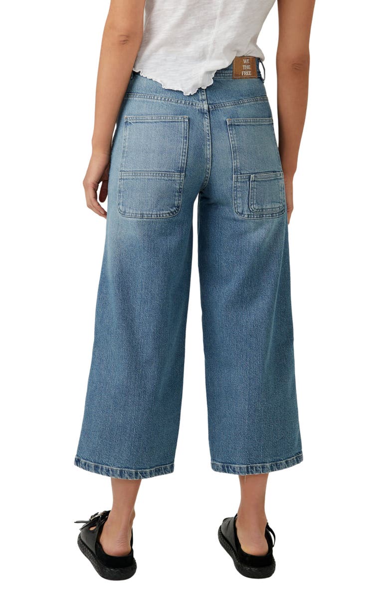 Free People Piper Mid Rise Crop Wide Leg Jeans, Alternate, color,