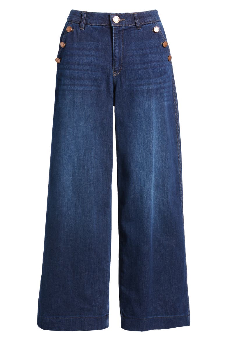 'Ab'Solution Sailor Wide Leg Jeans, Alternate, color, INDIGO