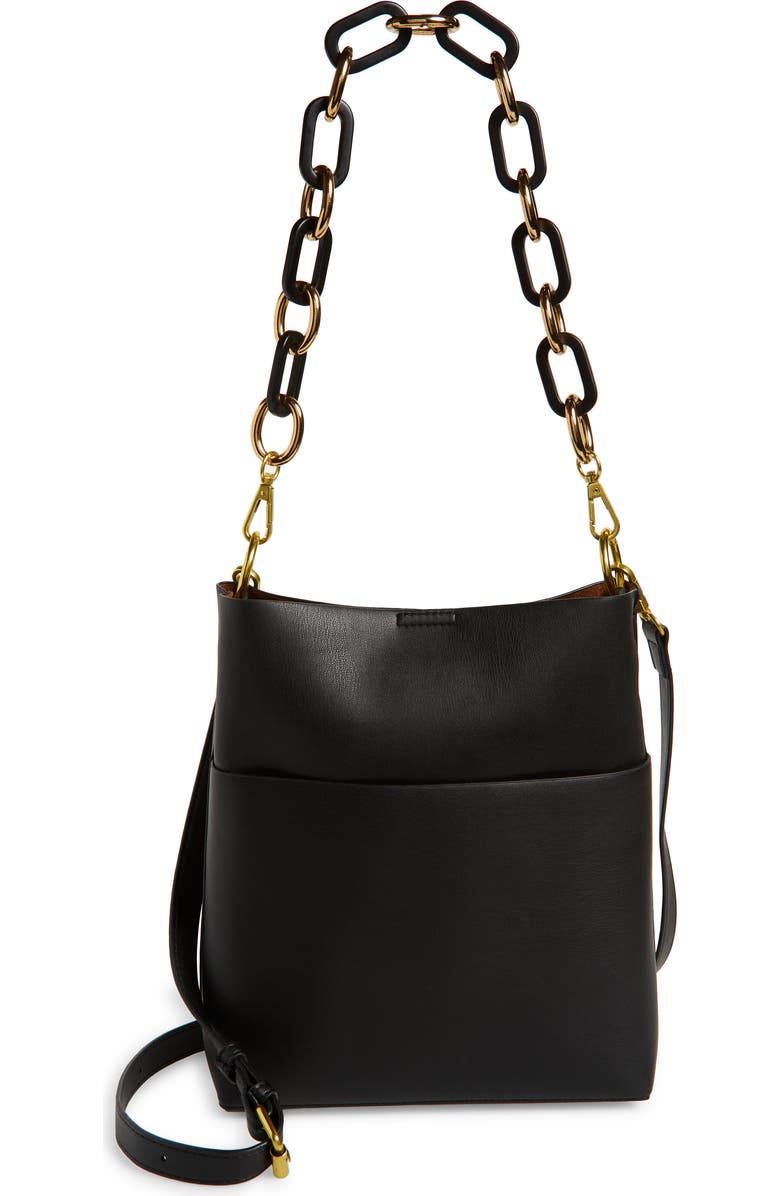 Street Level Mini Convertible Faux Leather Tote, Main, color,