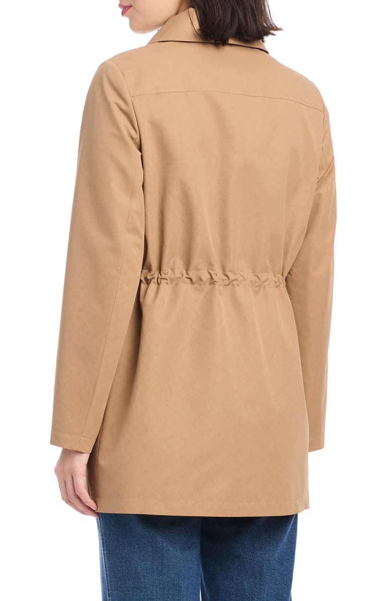 Kate Spade New York Magic Print Hooded Rain Jacket, Alternate, color, Camel