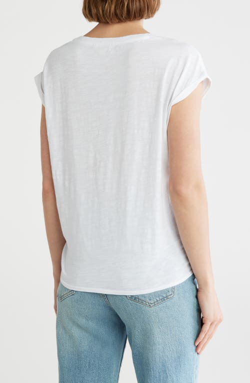 Lucky Brand Star Embroidered Twist Front T-shirt