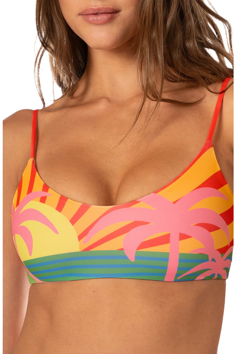 Jungle Sway Lanai Reversible Bikini Top, Alternate, color, OPEN YELLOW