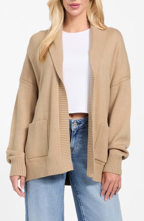 Guess Belted Shawl Collar Cardigan In Neutral