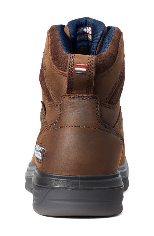 Ariat Turbo 8 Usa Waterproof Work Boot In Brown