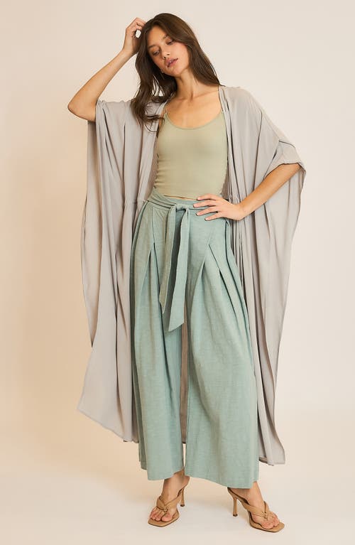Wishlist Tie Oversize Duster In Gray