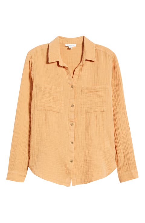 Micaela Cotton Button-Up Shirt