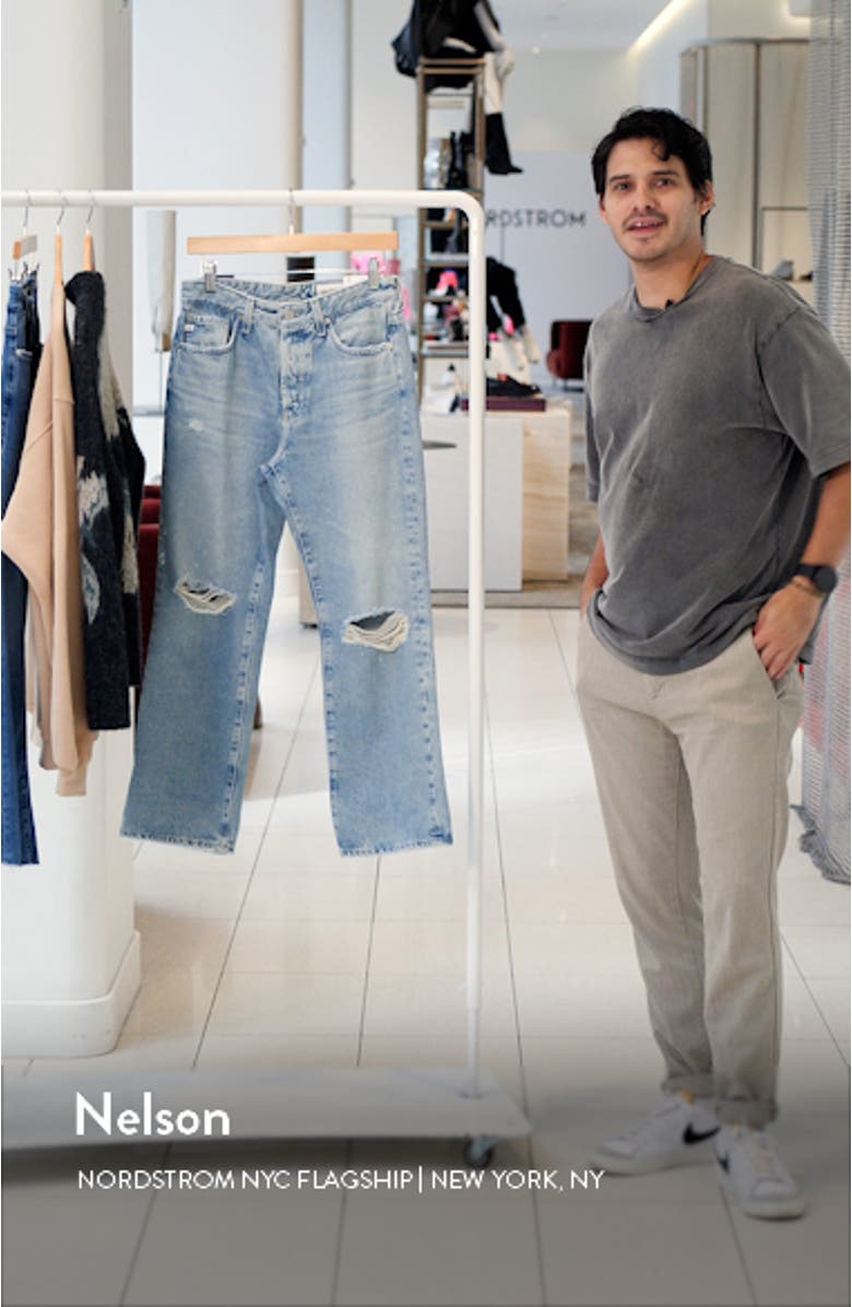 Kinsley Ripped High Waist Ankle Flare Jeans, sales video thumbnail