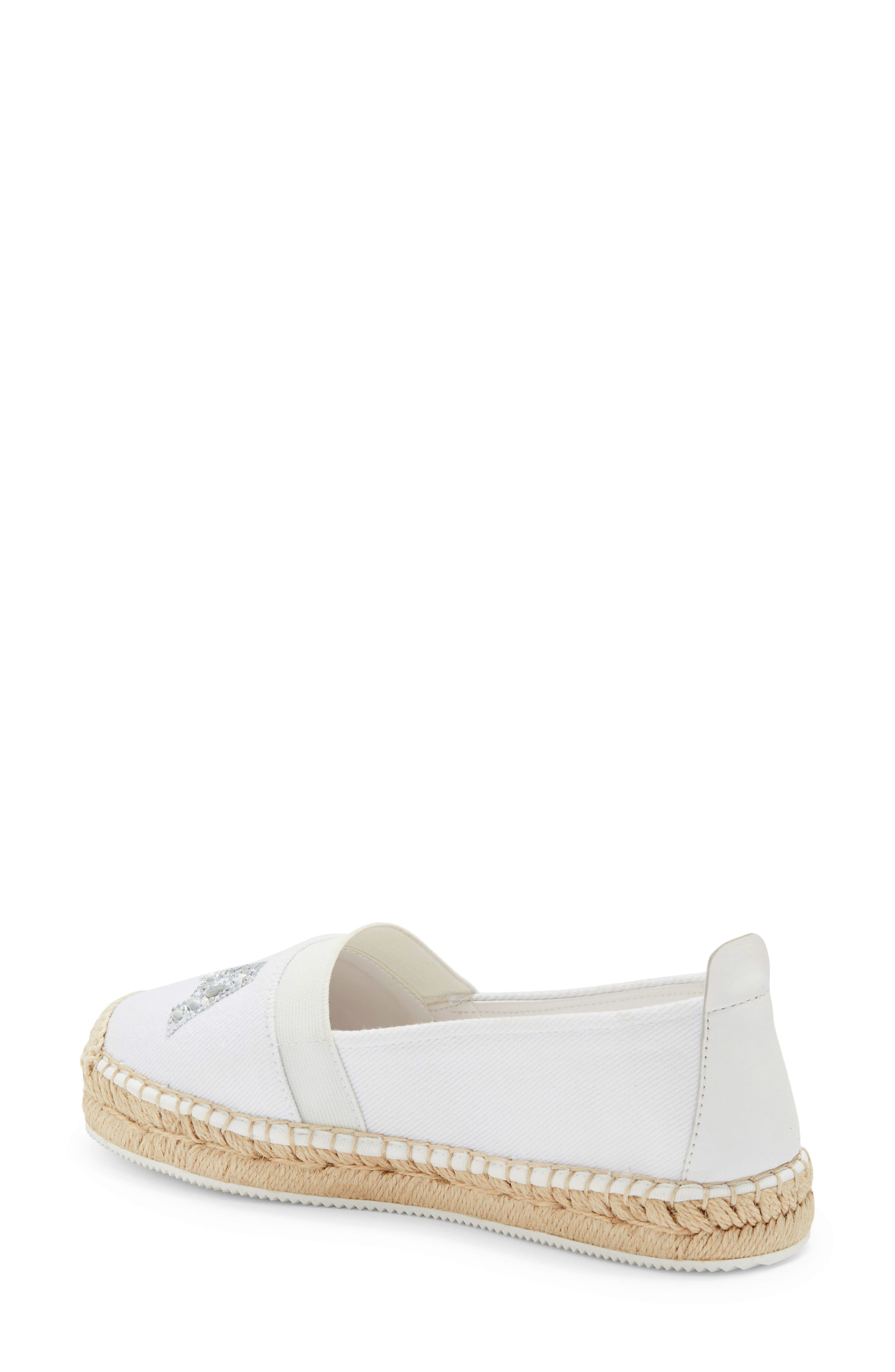 KARL LAGERFELD PARIS Manika Espadrille Loafer, Alternate, color, Bright White