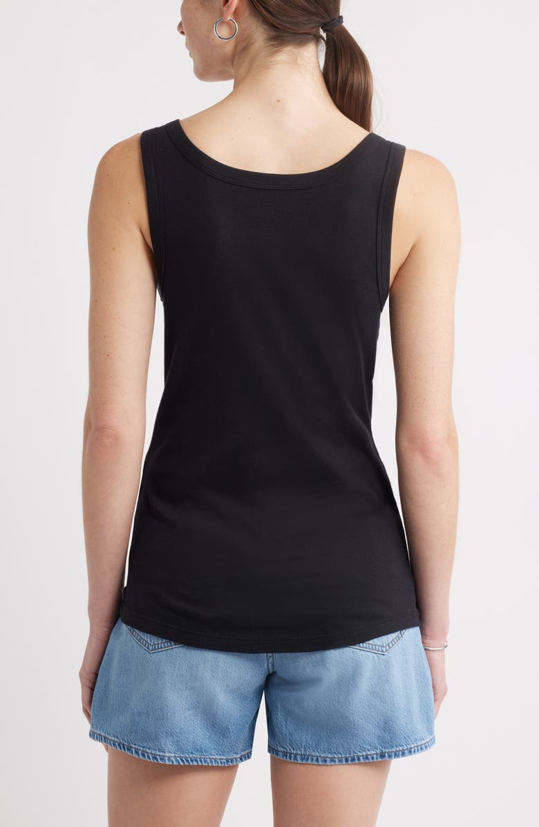 Caslon<sup>®</sup> Cotton Tank, Alternate, color, Black