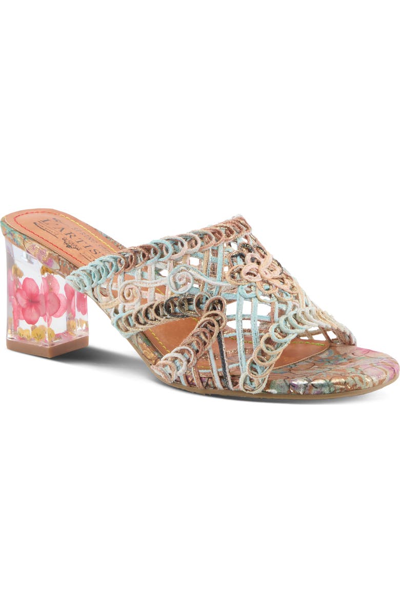 L'Artiste by Spring Step Lacyloops Sandal, Main, color, Mint Green Multi