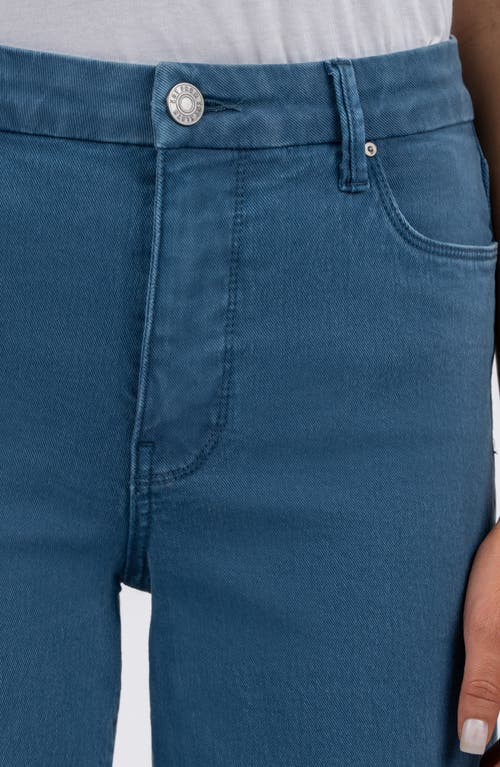 Kut From The Kloth Meg Fab Ab High Waist Raw Hem Wide Leg Jeans (petite)