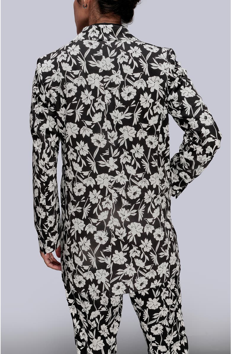 WILDFANG The Empower Double Breasted Blazer, Alternate, color, Monochrome Floral Black