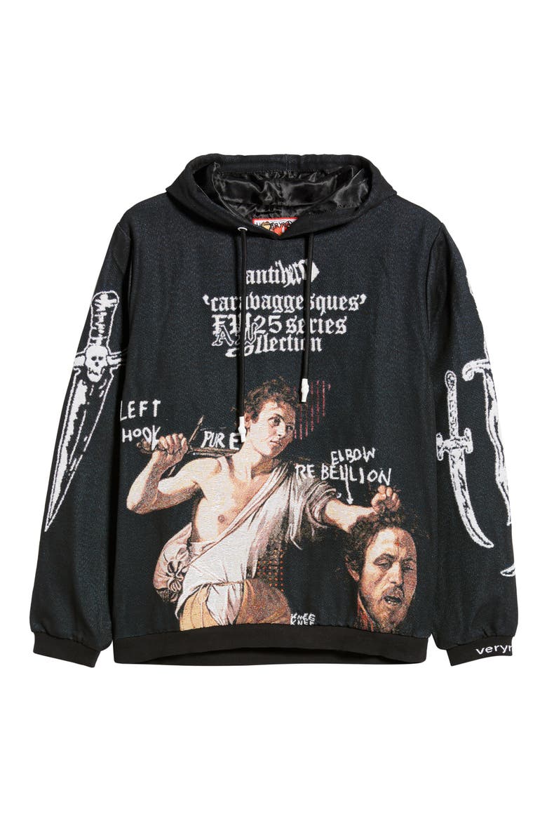 David vs Goliath Hoodie, Alternate, color, BLACK