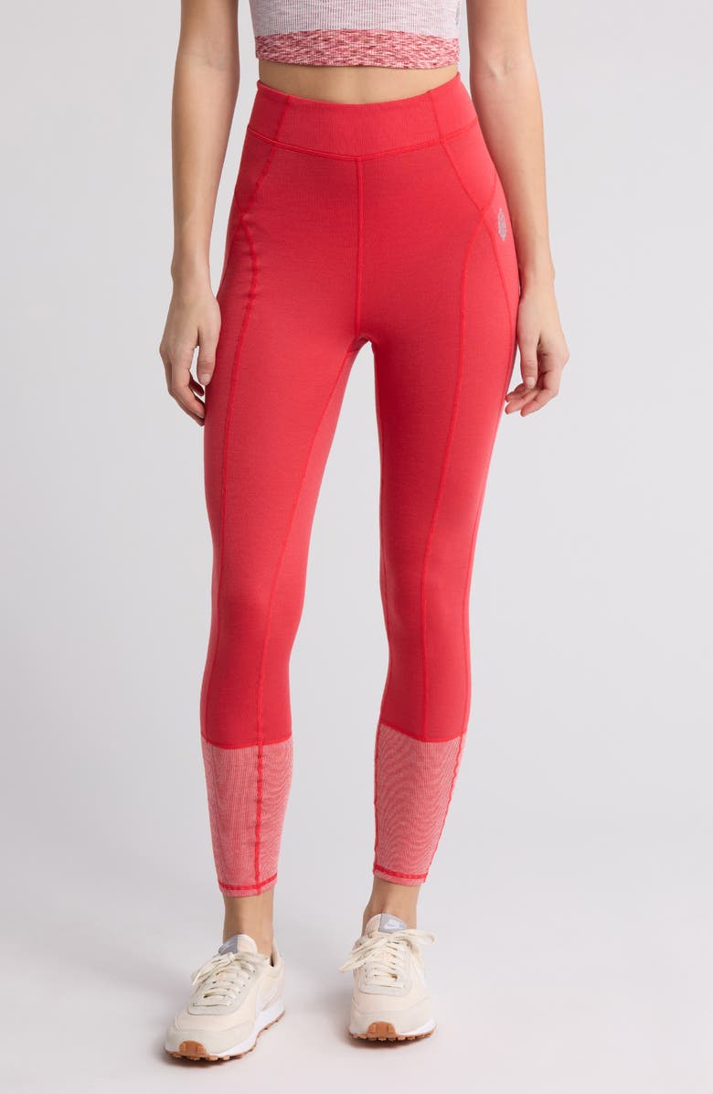 Free People Moonlight Wool Blend Base Layer Leggings, Alternate, color, Winterberry