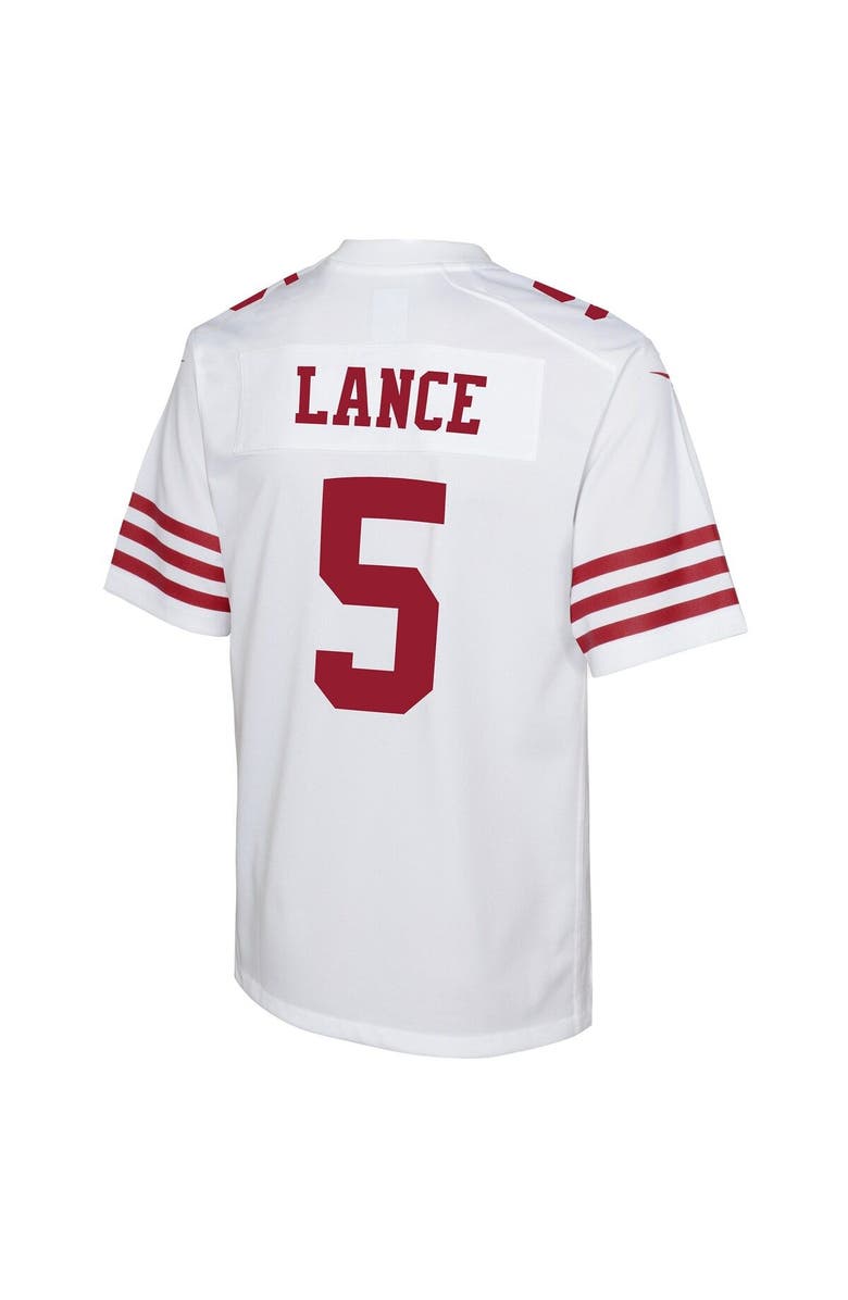 Nike Youth Nike Trey Lance White San Francisco 49ers Game Jersey, Alternate, color, White
