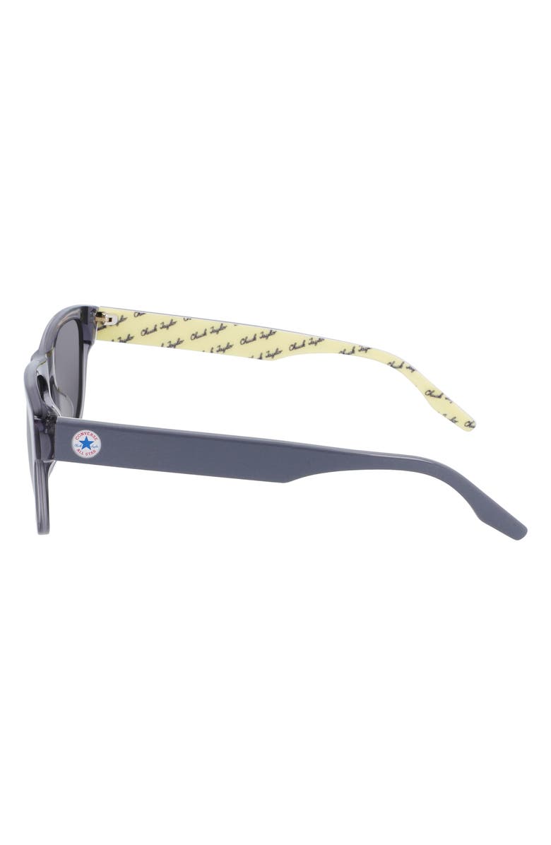 Converse All Star<sup>®</sup> 57mm Rectangle Sunglasses, Alternate, color, Crystal Light Carbon/ Grey