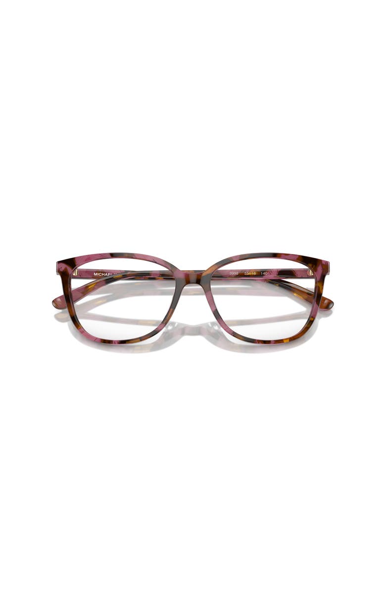 Michael Kors 55mm Rectangle optical glasses, Alternate, color, Brown