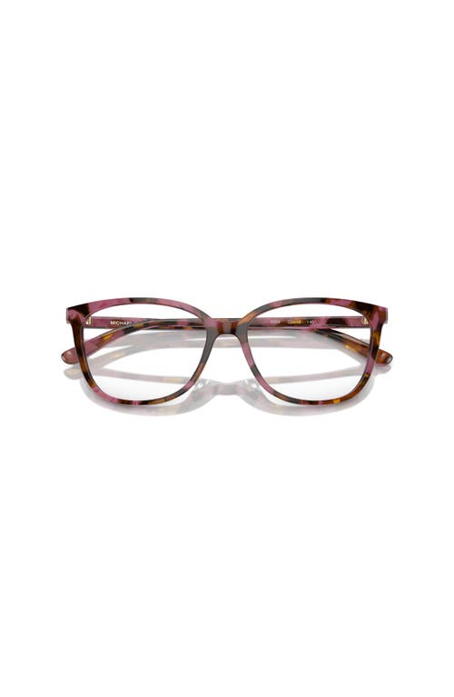 Michael Kors 55mm Rectangle Optical Glasses In Brown