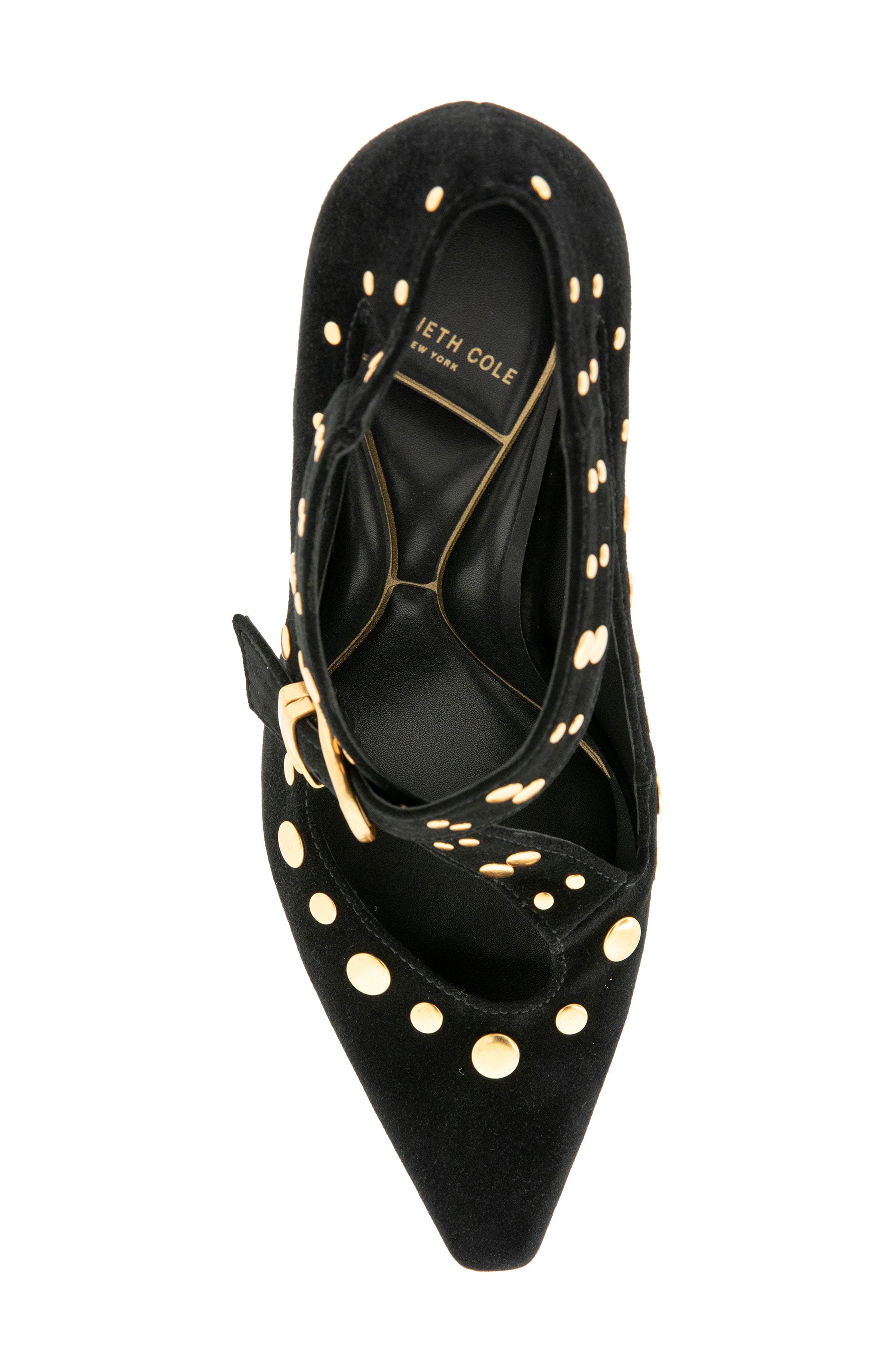 Qupid Stud Pump, Alternate, color, BLACK SUEDE