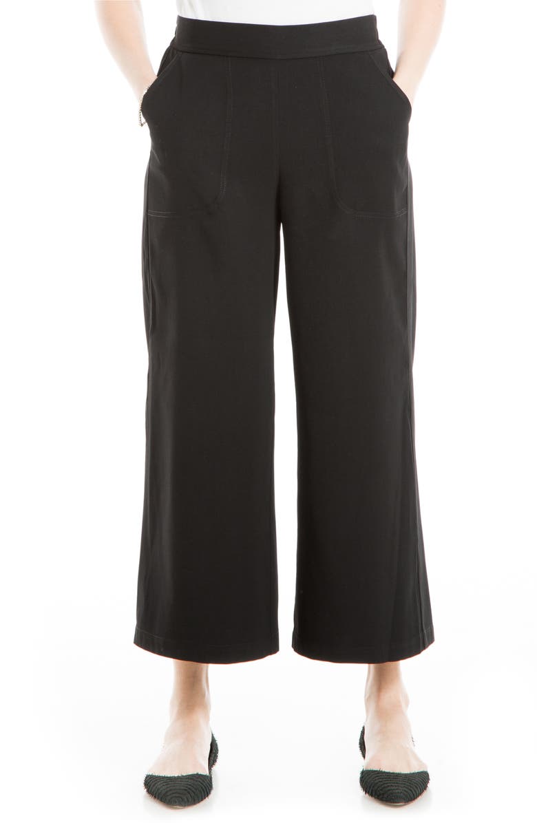MAX STUDIO Wide Leg Ankle Crop Pull On Trouser, Main, color,