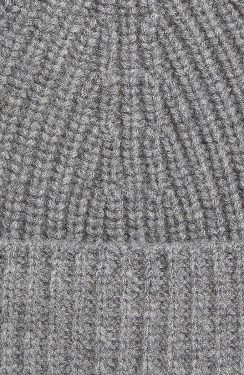 Vince Shaker Stitch Cashmere Beanie, Alternate, color, Med Grey