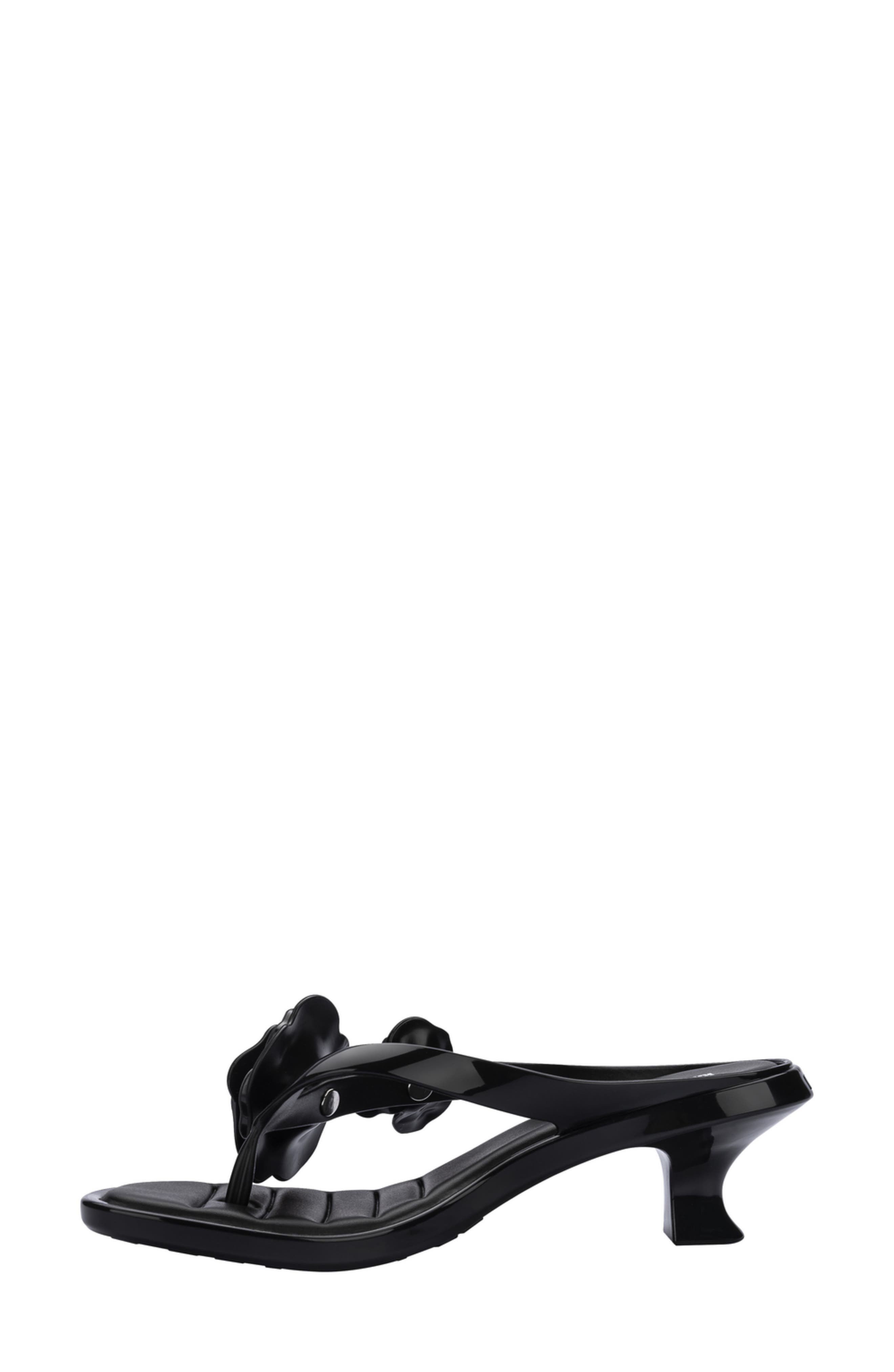 Melissa Petals Kitten Heel Flip Flop, Alternate, color, 