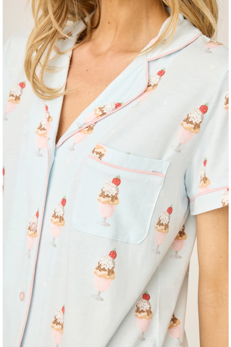Sundae Best Short Pajamas, Alternate, color, BLUE MIST