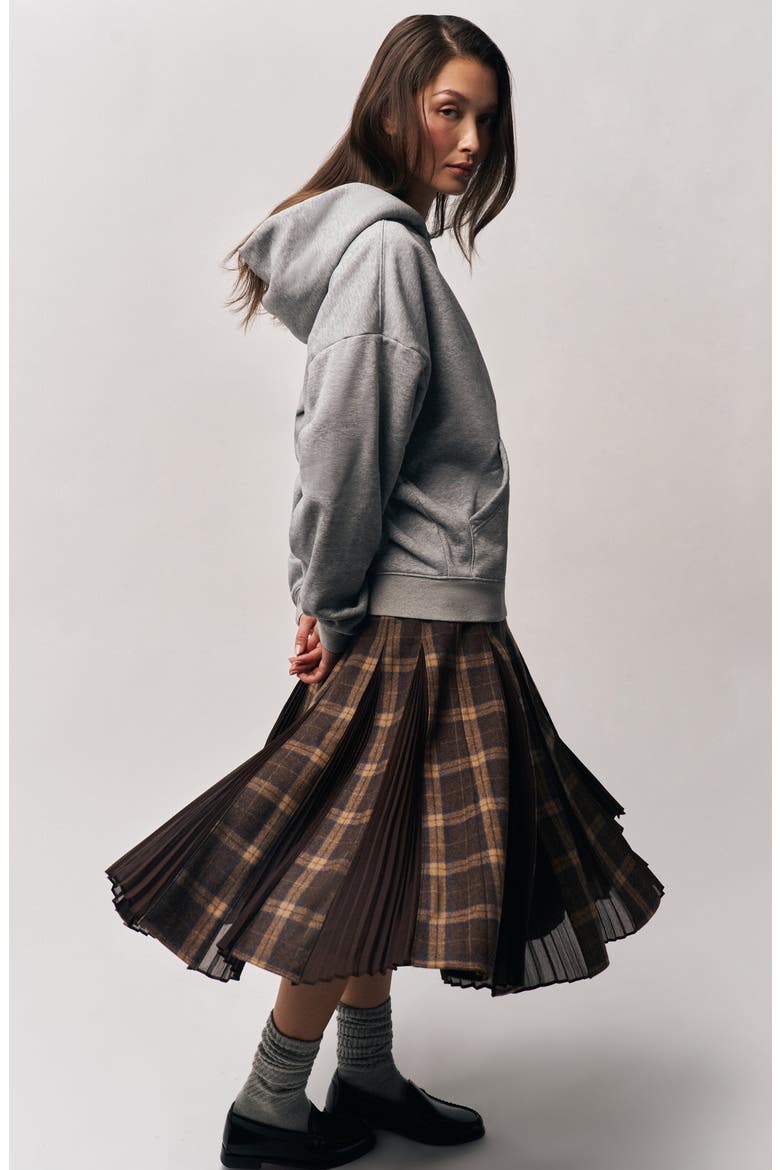 Gibson Chiffon Pleated Skirt, Alternate, color, Tartan Multi