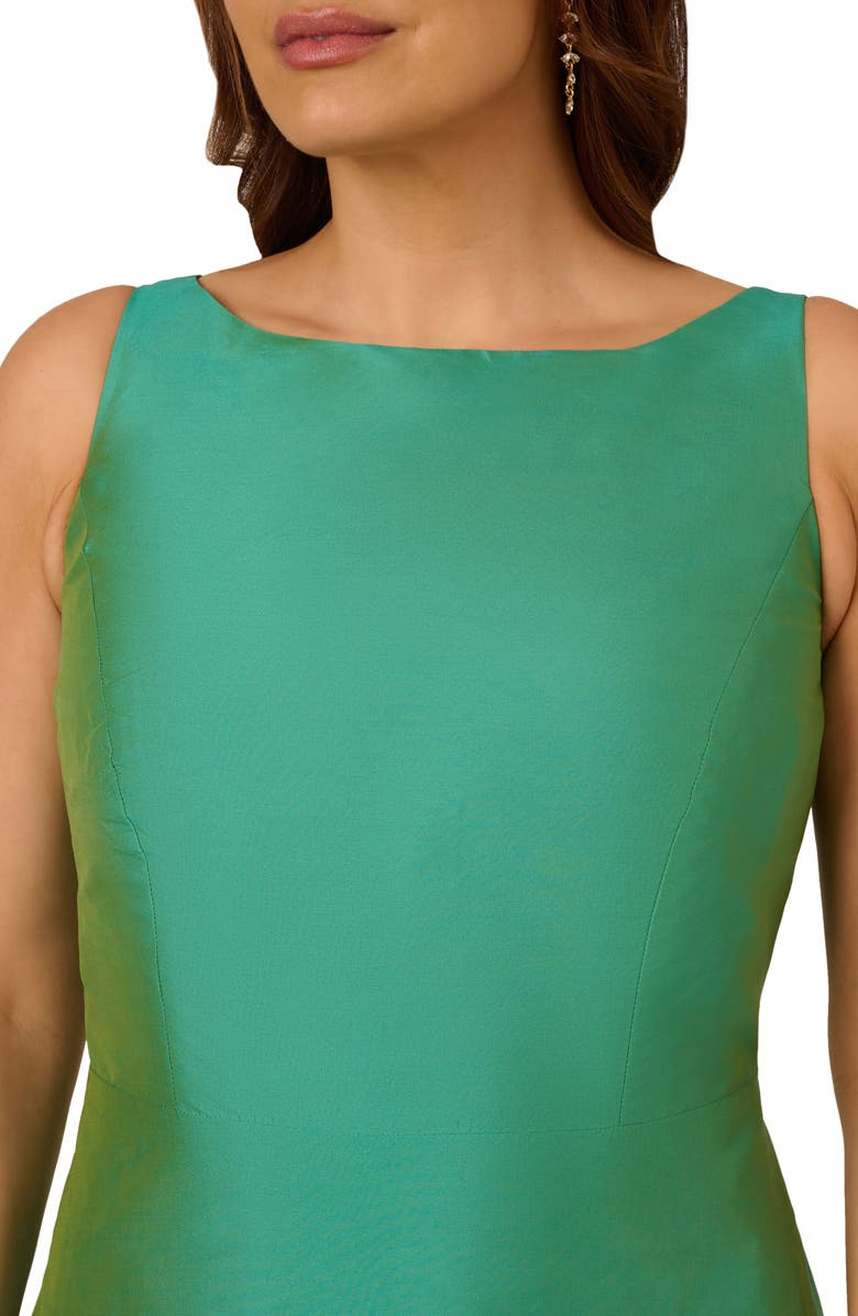 Adrianna Papell Cutwork Detail Taffeta Cocktail Dress, Alternate, color, 