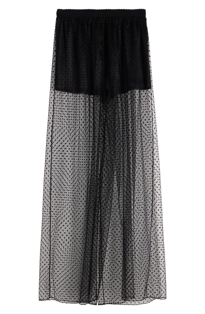 Alaïa Point d
Esprit Palazzo Pants, Alternate, color, Noir Alaia