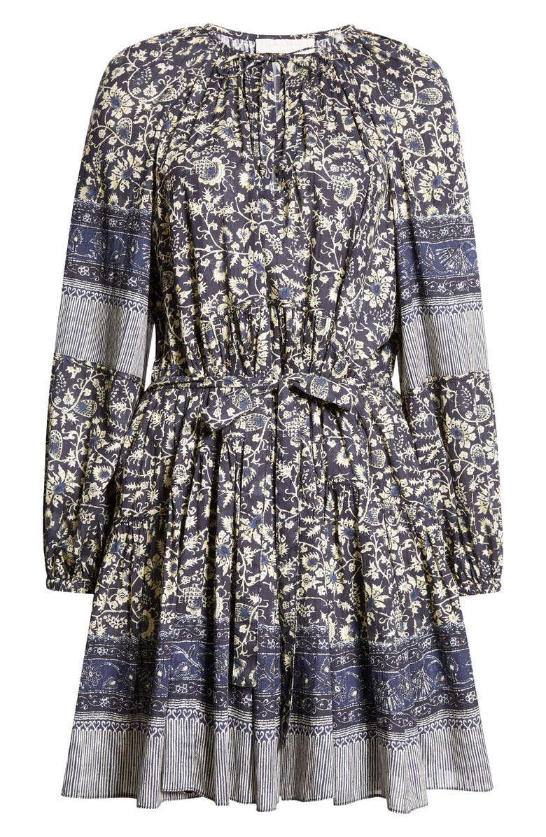 Ulla Johnson Abri Long Sleeve Fit & Flare Dress, Alternate, color, Raven