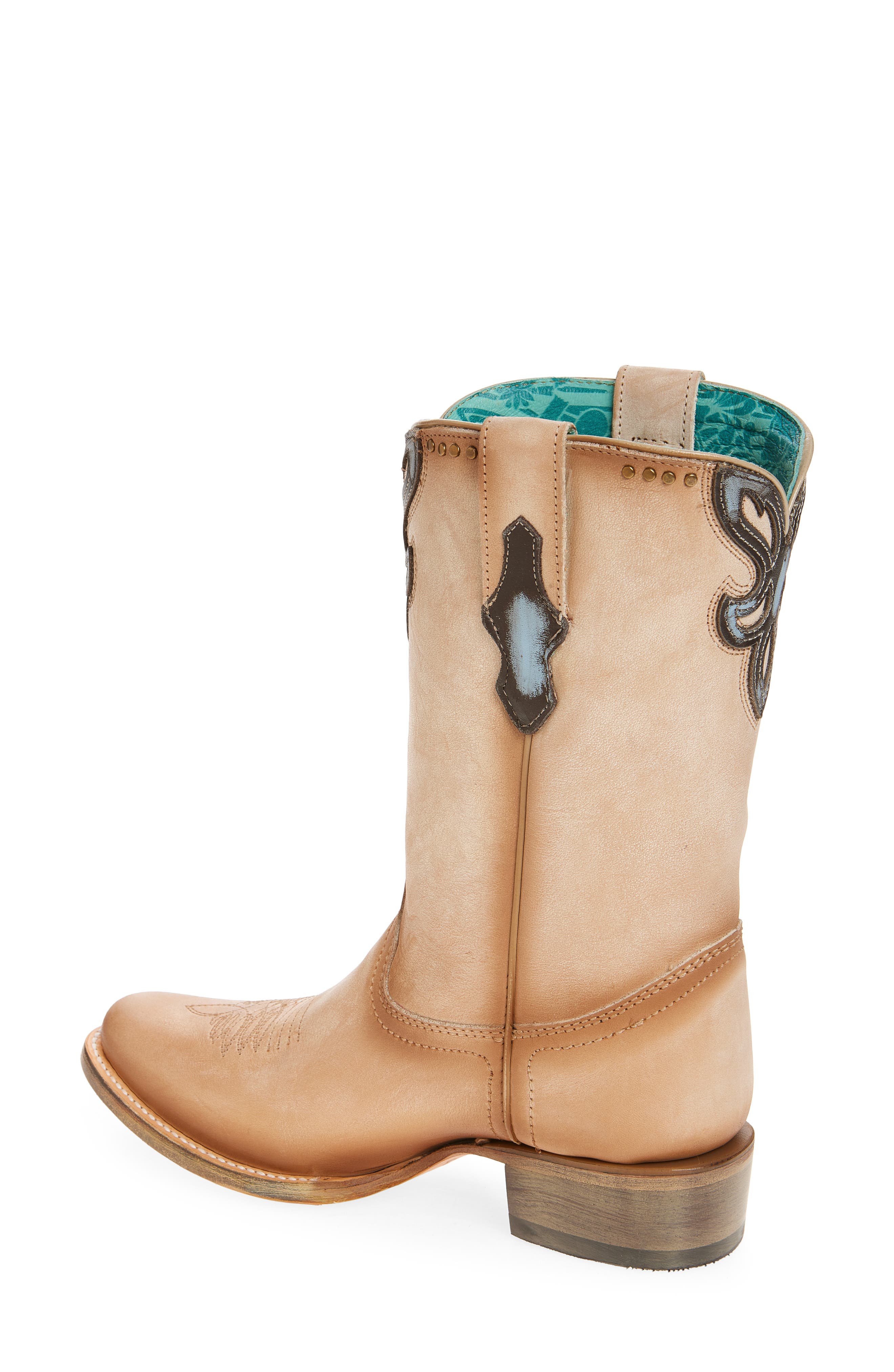 CORRAL Embroidered Overlay Western Boot, Alternate, color, 