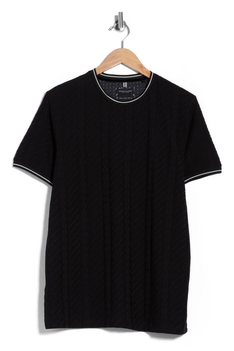 Tipped Crewneck T-Shirt, Alternate, color, BLACK