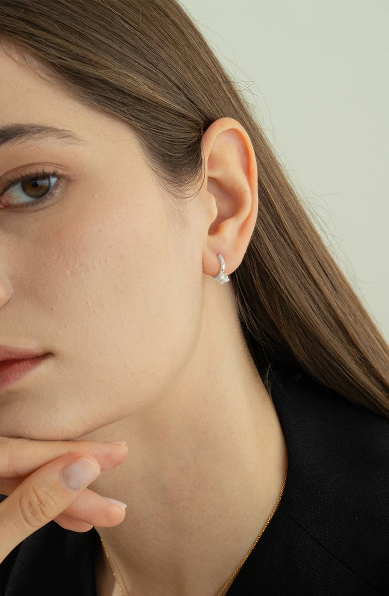 Bearfruit Jewelry Sterling Silver 18k Gold Plated Anastasia Huggies Holiday Gift Idea, Alternate, color, Silver