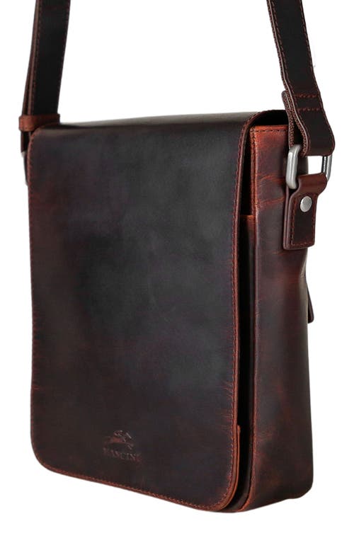 Mancini Slim Crossbody Bag In Brown