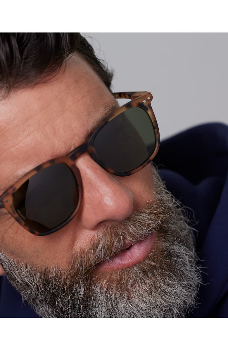 IZIPIZI #E 49mm Trapeze Sunglasses, Alternate, color, Light Tortoise