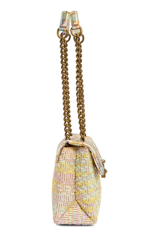 Kurt Geiger London Brixton Mixed Media Shoulder Bag In Open White