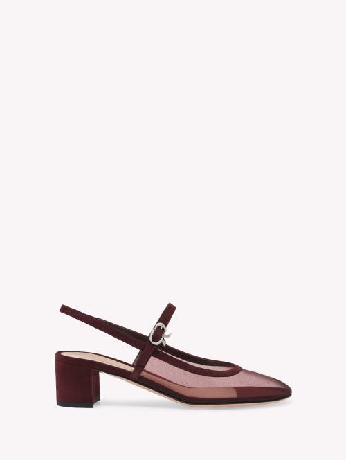 Gianvito Rossi 45 Leather-trimmed Slingback Mary Jane Pumps