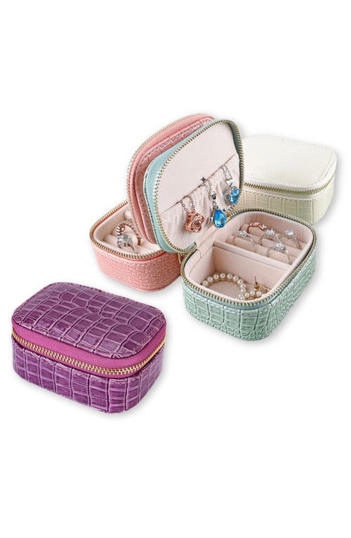 Emma Rae Faux Leather Snake Mini Jewelry Case